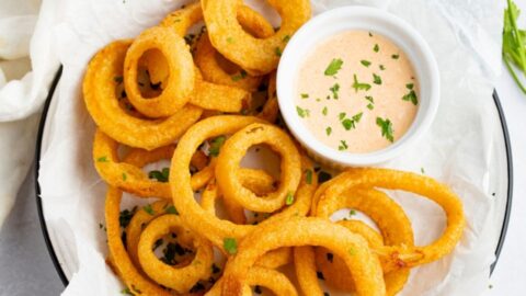 Homemade Burger King Zesty Sauce with Onion Rings