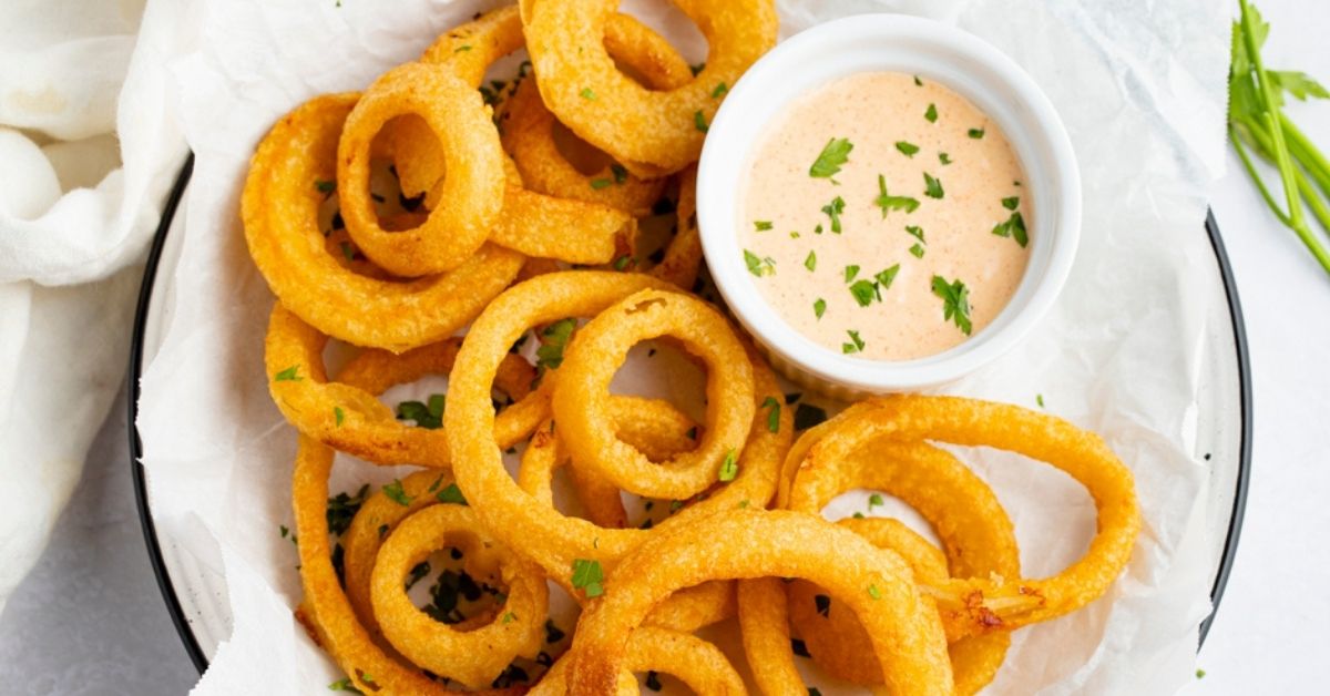 Homemade Burger King Zesty Sauce with Onion Rings