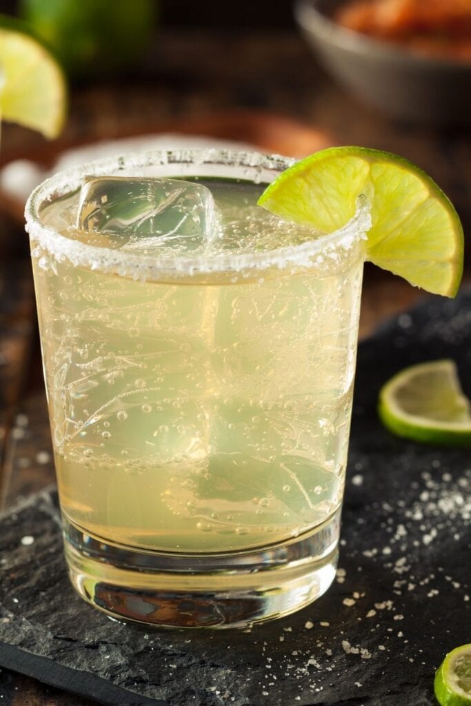 Homemade Classic Margarita with Lime and Salt