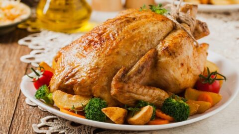 Homemade Roasted Chicken with Vegetables