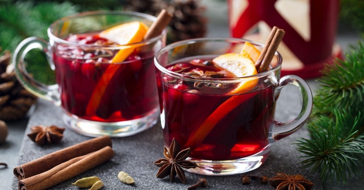 Mulled Red Wine with Lemons and Spices