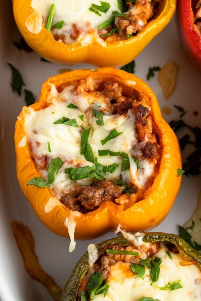 Savory Stuffed Bell Peppers with Cheese and Herbs