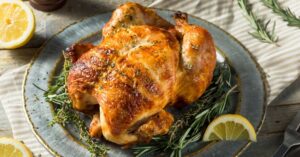 Whole Homemade Rotisserie Chicken with Herbs and Spices