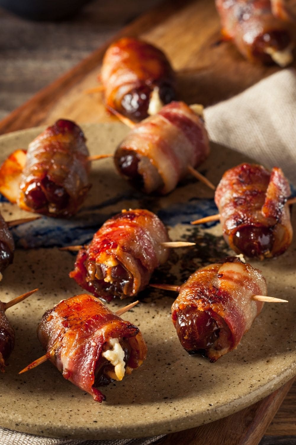 Bacon Wrapped Dates with Goat Cheese