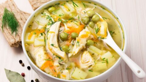 Chicken Vegetable Soup with Chickpeas