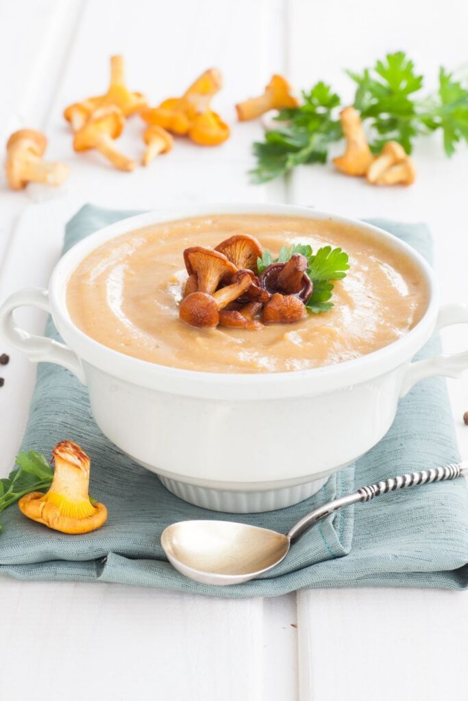 Cream of Mushroom Soup in a Bowl