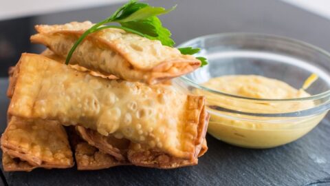 Crispy Beef Tequeños with Dipping Sacue