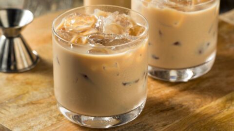 Glass of Mudslide Cocktail with Ice