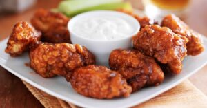 Homemade Buffalo Chicken Wings with Dipping Sauce