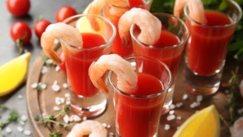 Homemade Prawn Cocktails with Salt and Lemons
