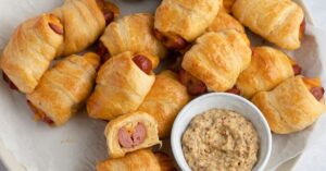 Pigs in a Blanket with Mustard Sauce