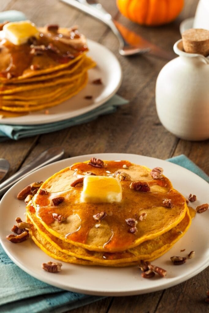 Pumpkin Pancake with Nuts and Butter