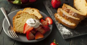 Strawberry Pound Cake with Whipped Cream