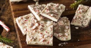 Sweet Homemade Peppermint Bark with Crushed Candies