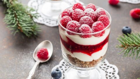 Sweet Raspberry and Blueberry Trifle