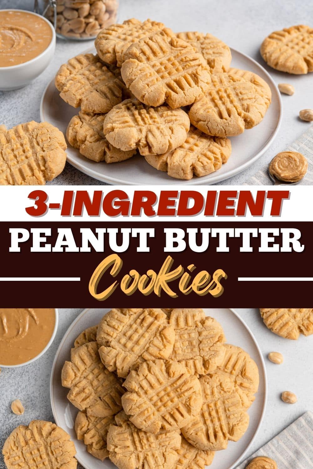 3 Ingredient Peanut Butter Cookies Recipe Insanely Good