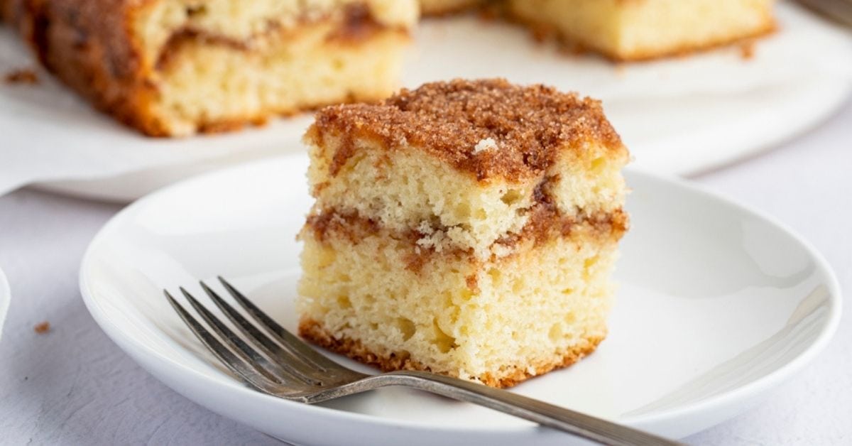 A Slice of Moist and Buttery Krusteaz Coffee Cake