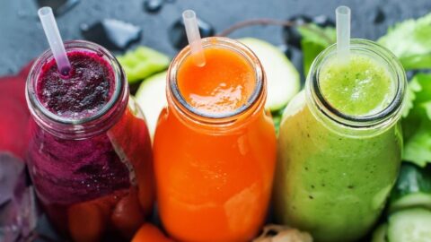 Cold Fresh Smoothies in Bottles