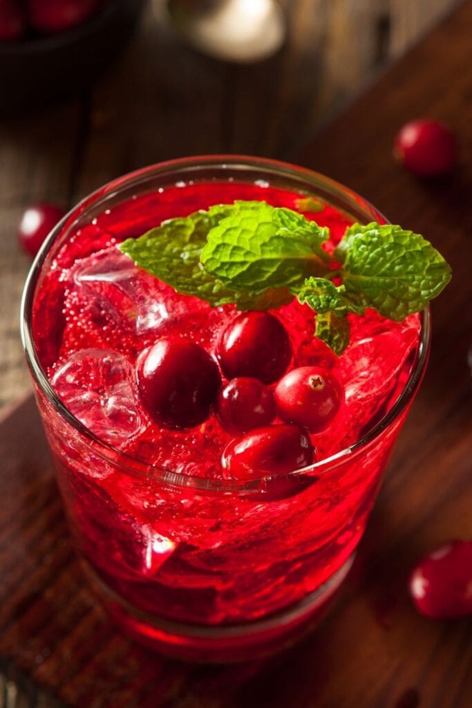 Cranberry Cocktail with Mint