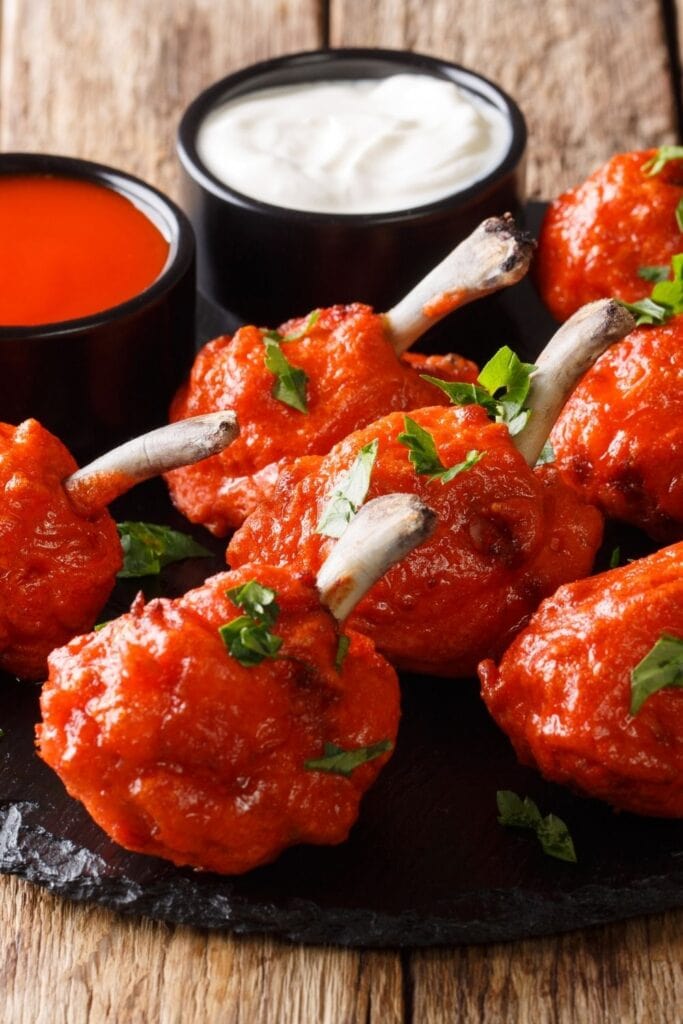 Fried Chicken Lollipop with Dipping Sauces