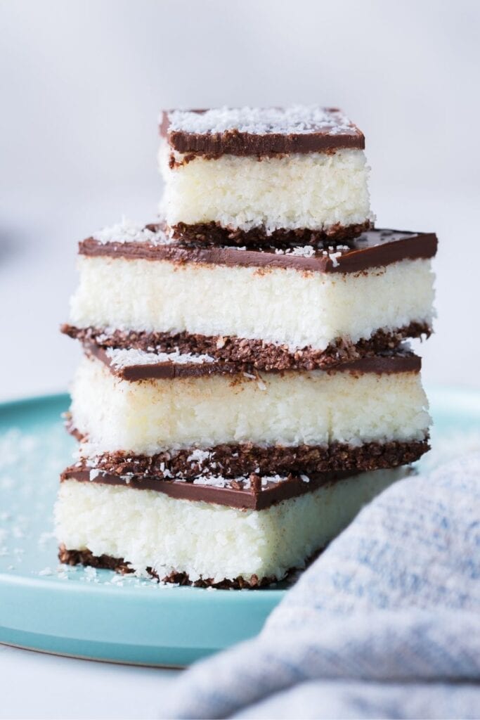 Healthy Coconut Bars with Chocolate