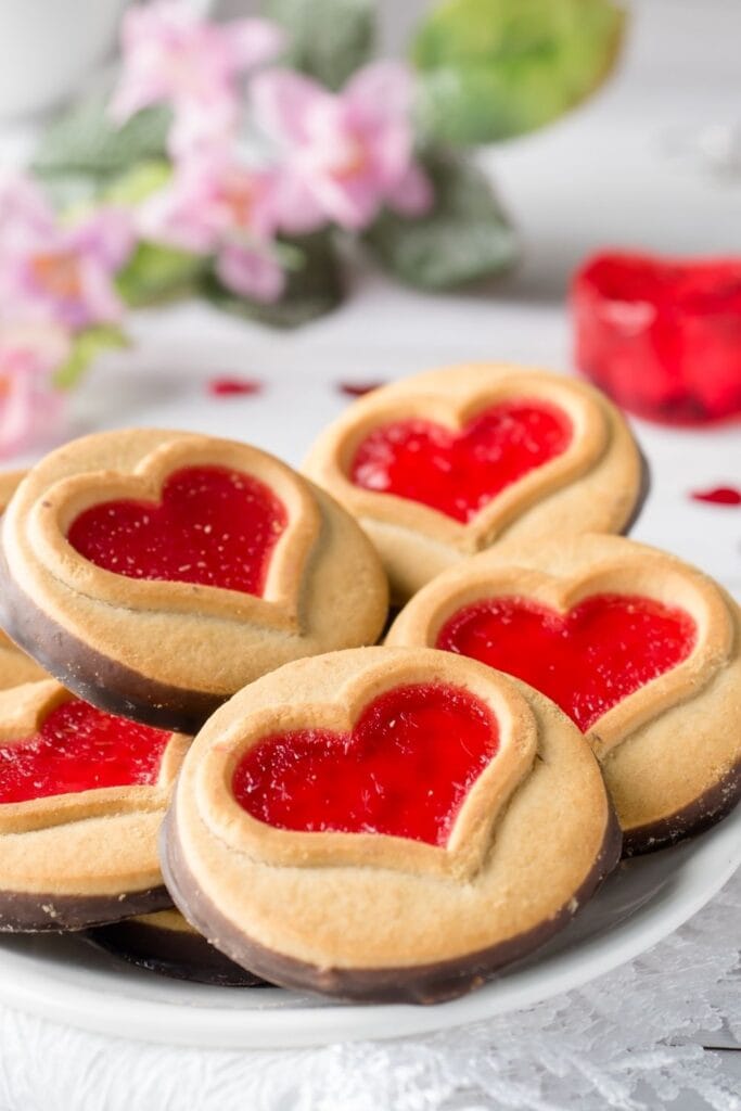 Heart-Shaped Linzer Cookies