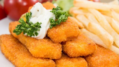 Homemade Crispy Fried Fish with French Fries
