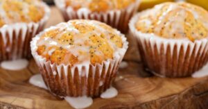 Homemade Lemon Poppy Seed Muffins with Glaze
