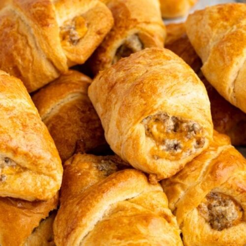 Cutting the Pillsbury Crescent Dough Sheet for Cream Cheese and Sausage  Pastries - The Southerly Magnolia