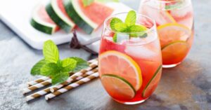 Homemade Watermelon Cocktails with Fresh Watermelons