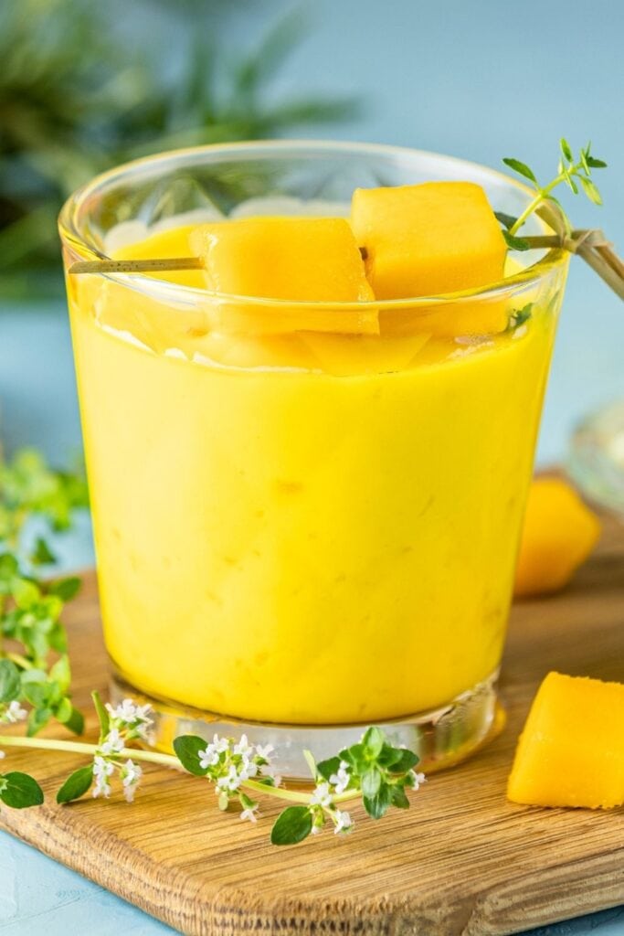 Indian Mango Lassi in a Glass