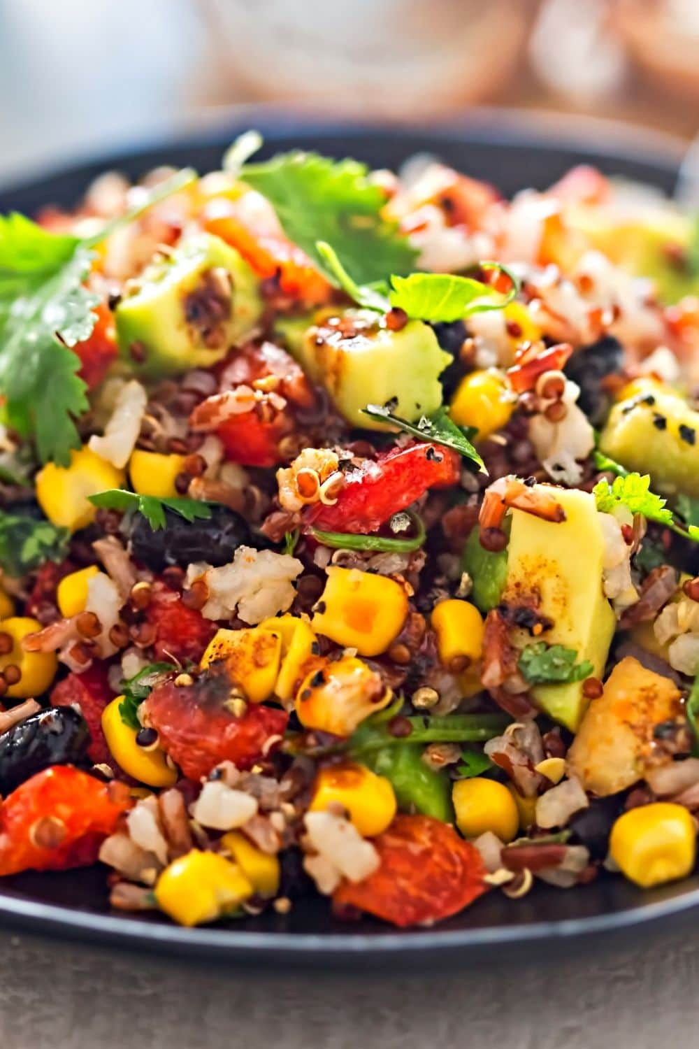 Mexican Corn Salad with Quinoa, Avocado and Black Beans