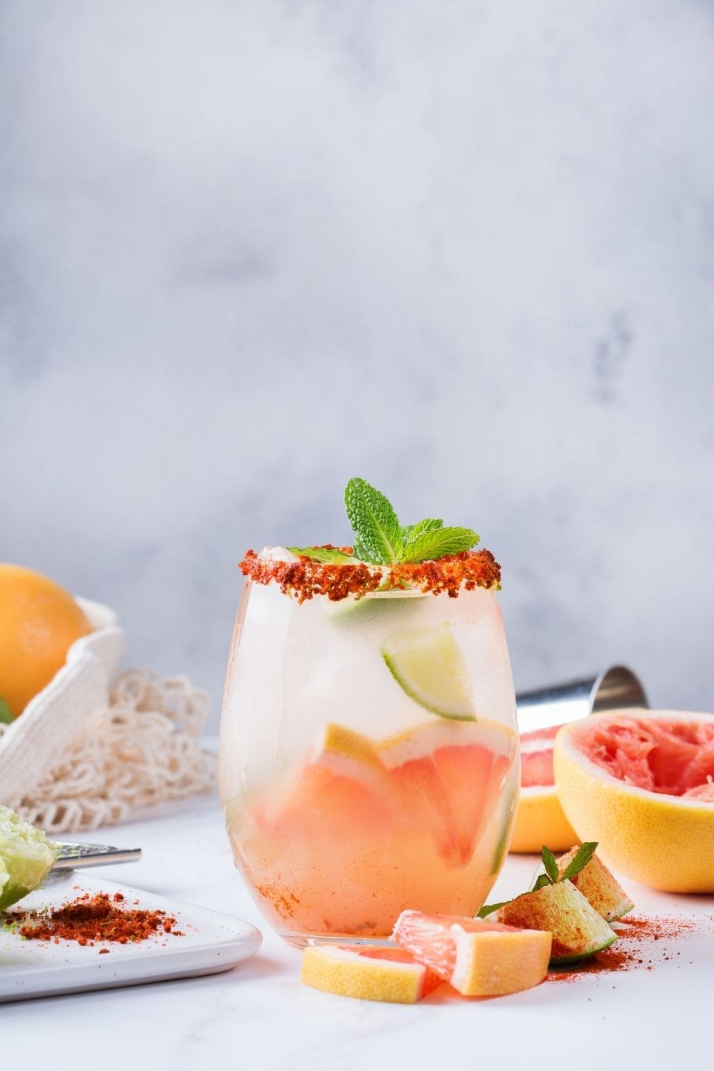 Mezcal Paloma Cocktail with Grapefruit