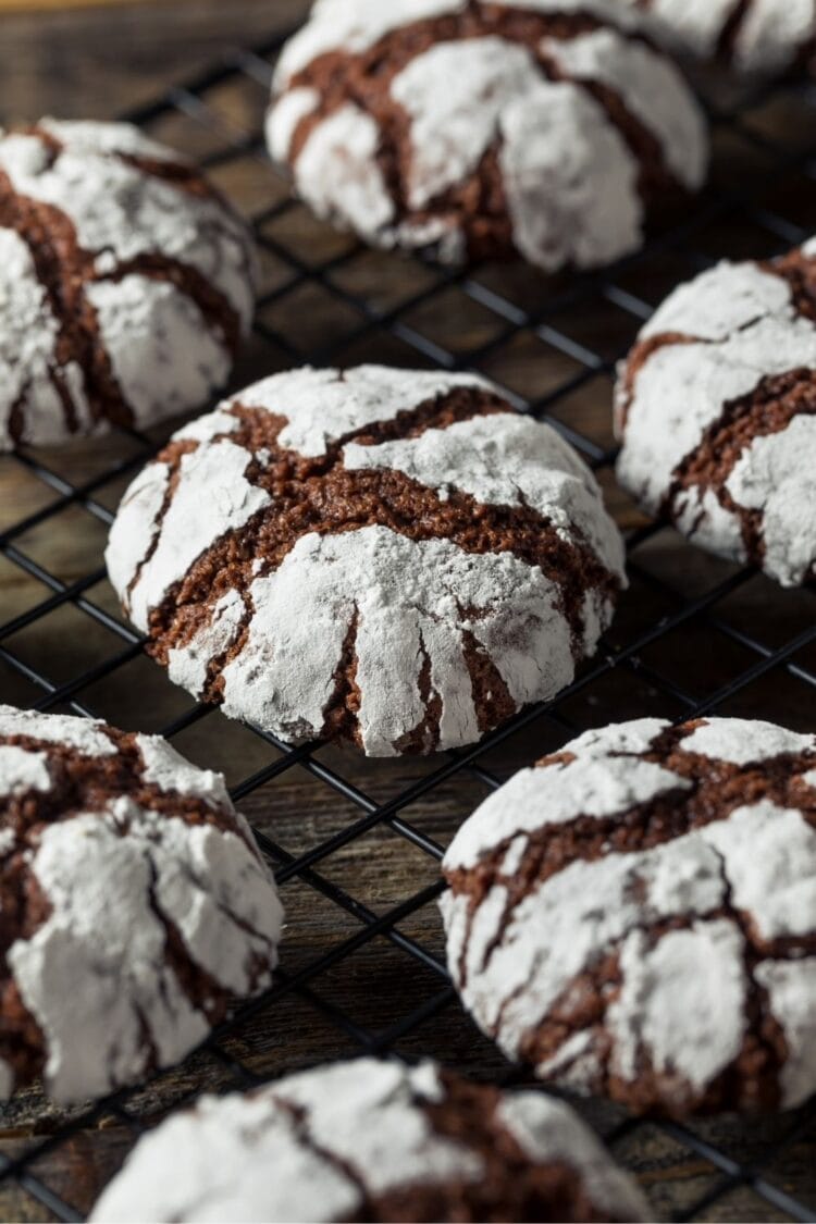Fudge Crinkle Cookies with Cake Mix Insanely Good