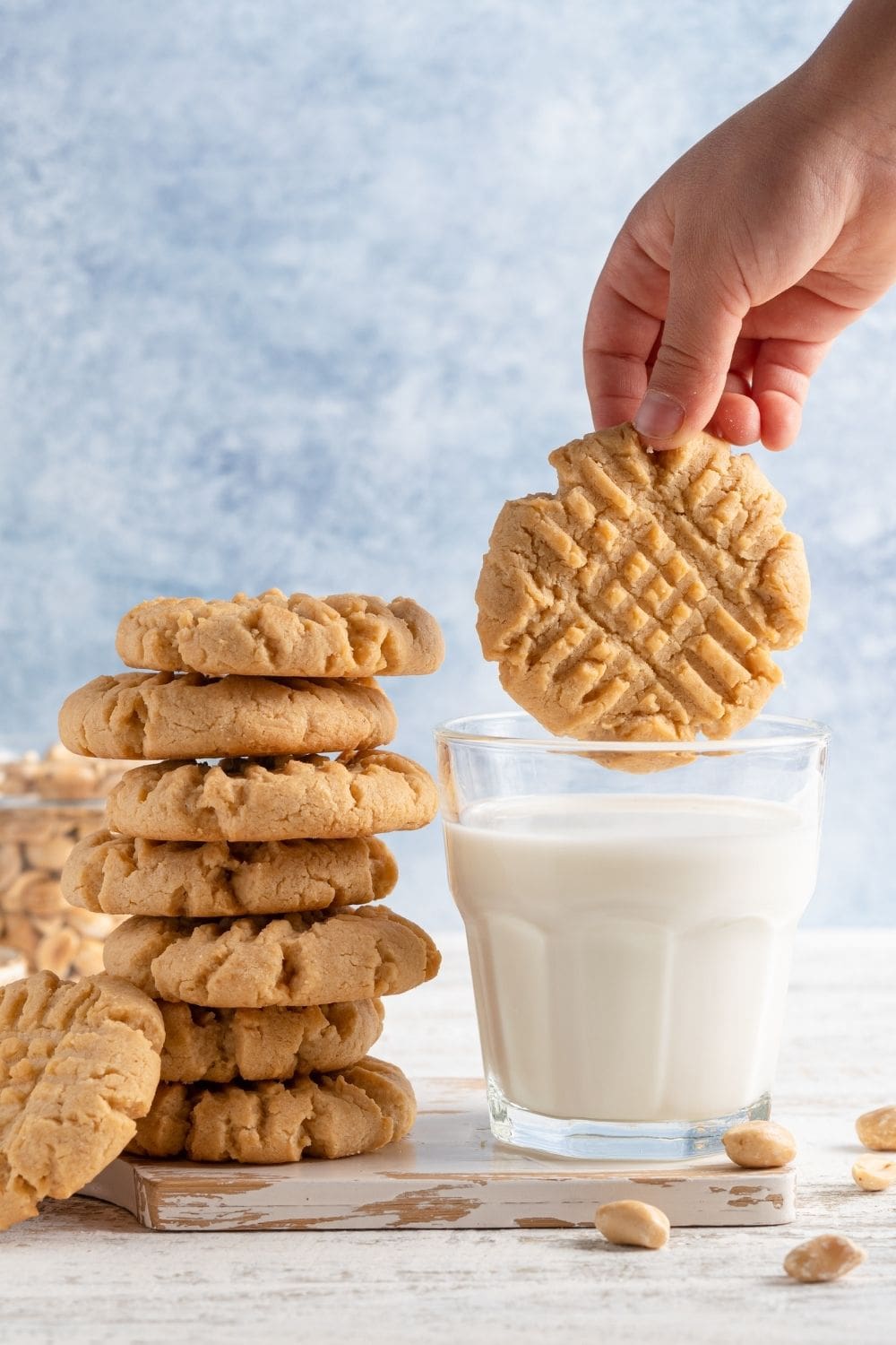 Peanut Butter Cookies and a Glass of Milk