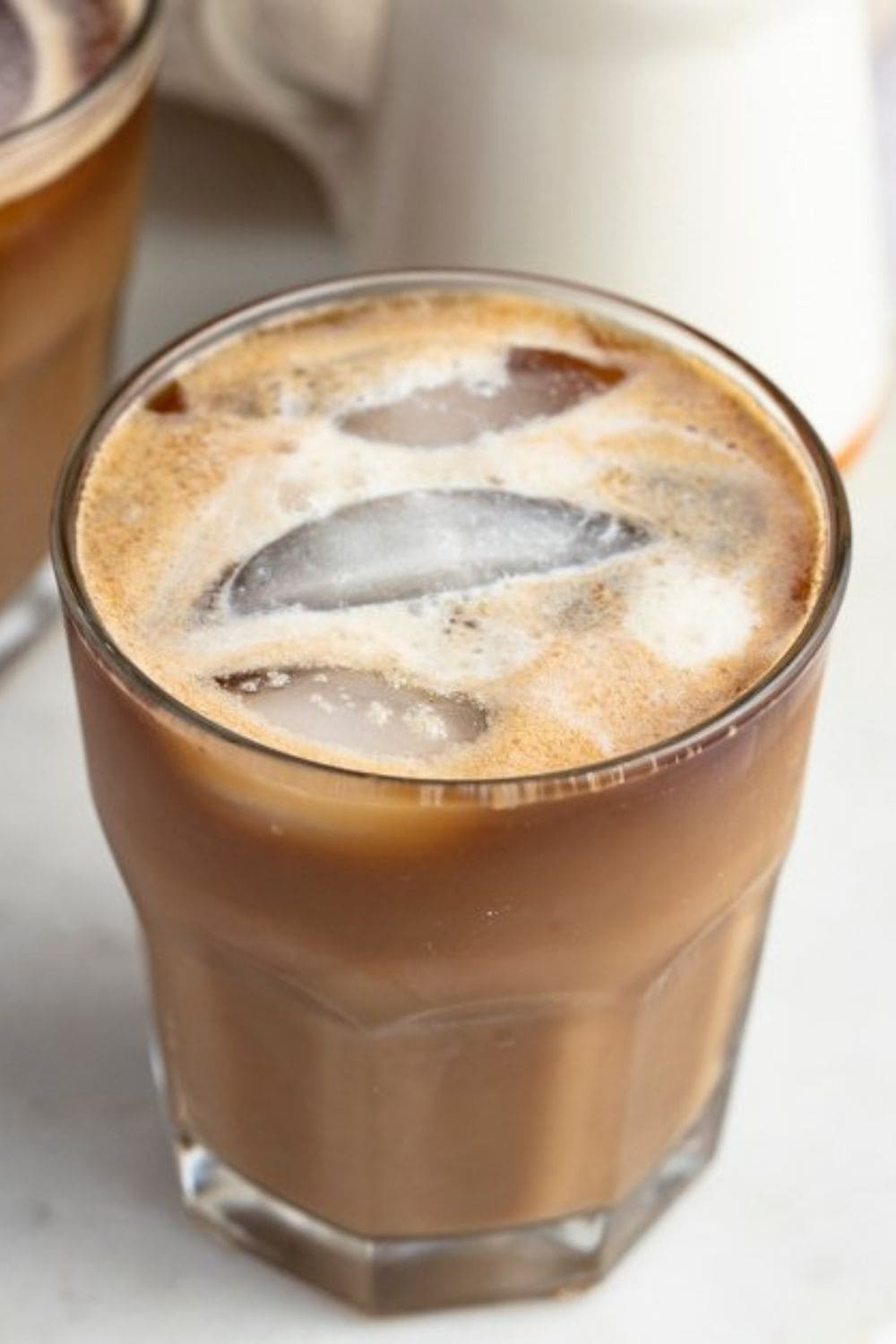 Refreshing Banana Milk Coffee in a Glass