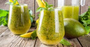 Refreshing Green Mango Mojito Cocktail