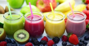 Smoothies with Fresh Fruits and Berries