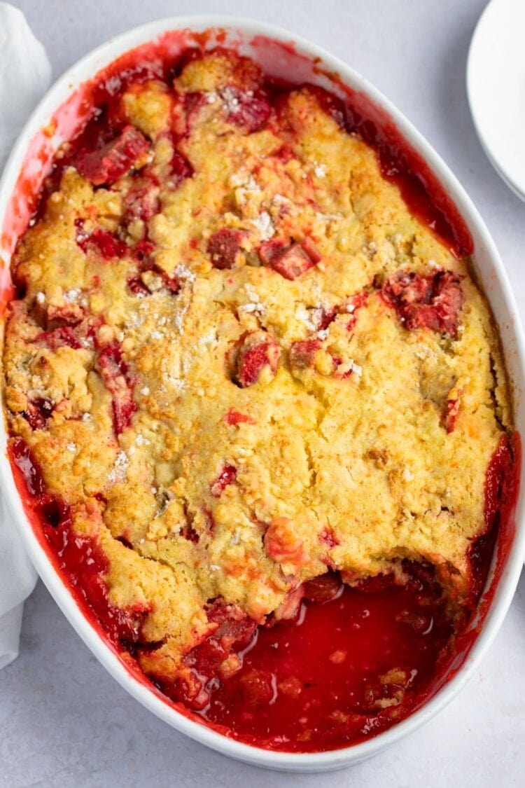 Rhubarb Dump Cake - Insanely Good