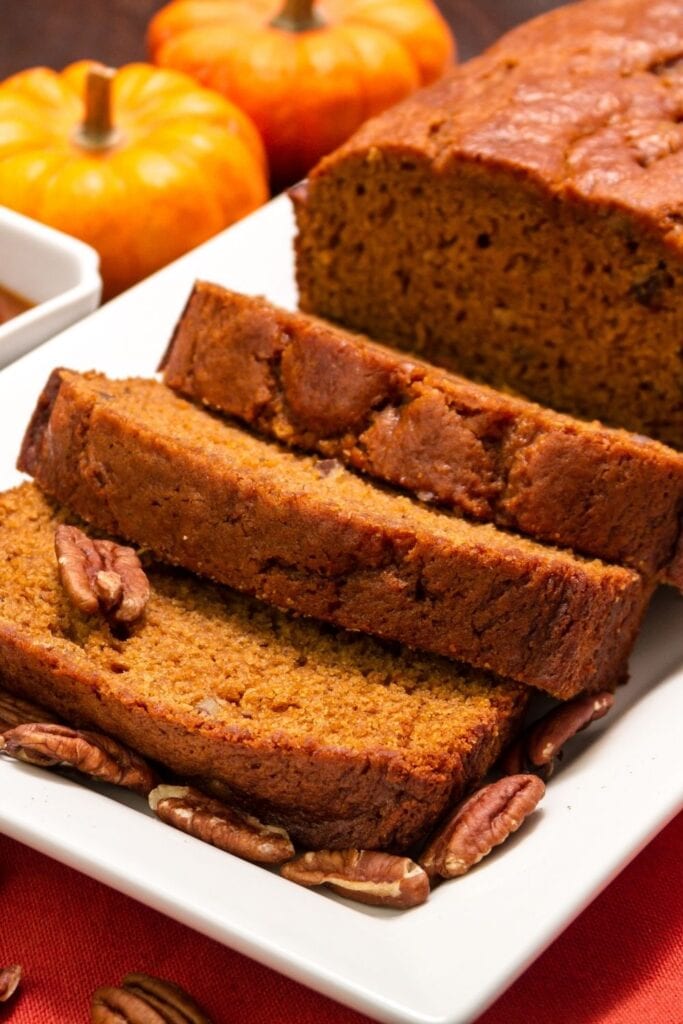 Soft and Moist Pumpkin Bread with Pecan Nuts