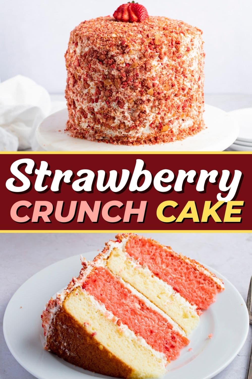 strawberry crunch cake in store