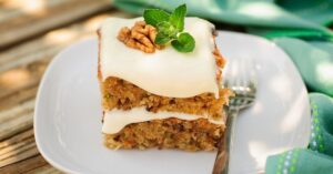 Sweet Zucchini Cake Bars with Cream Frosting