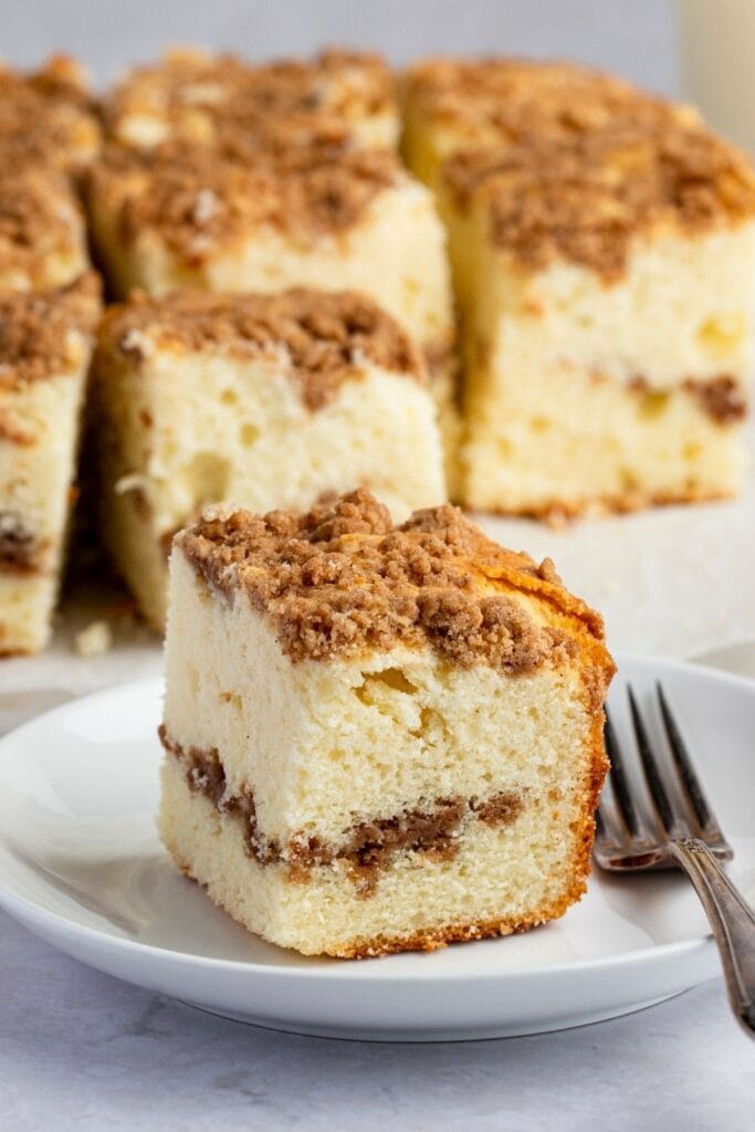 Slice of Sweet and Crumbly Starbucks Coffee Cake