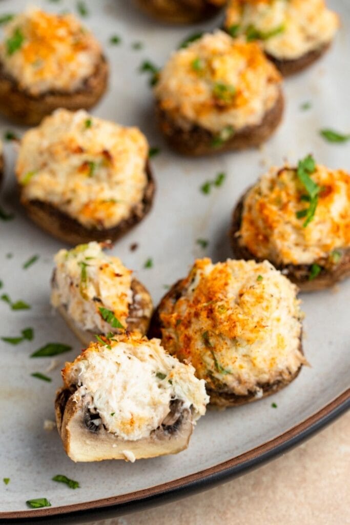 Sweet and Spicy Crab Stuffed Mushrooms