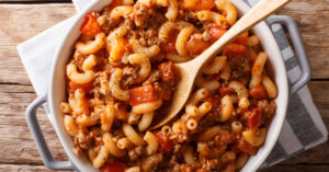 American Goulash with Ground Beef, Tomatoes and Elbow Pasta