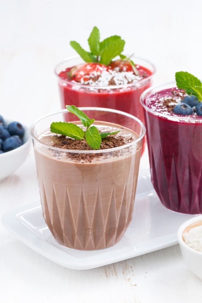 Assorted Milkshakes: Chocolate, Strawberry and Blueberry