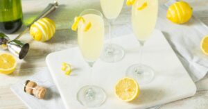 Boozy French 75 Cocktails with Lemons