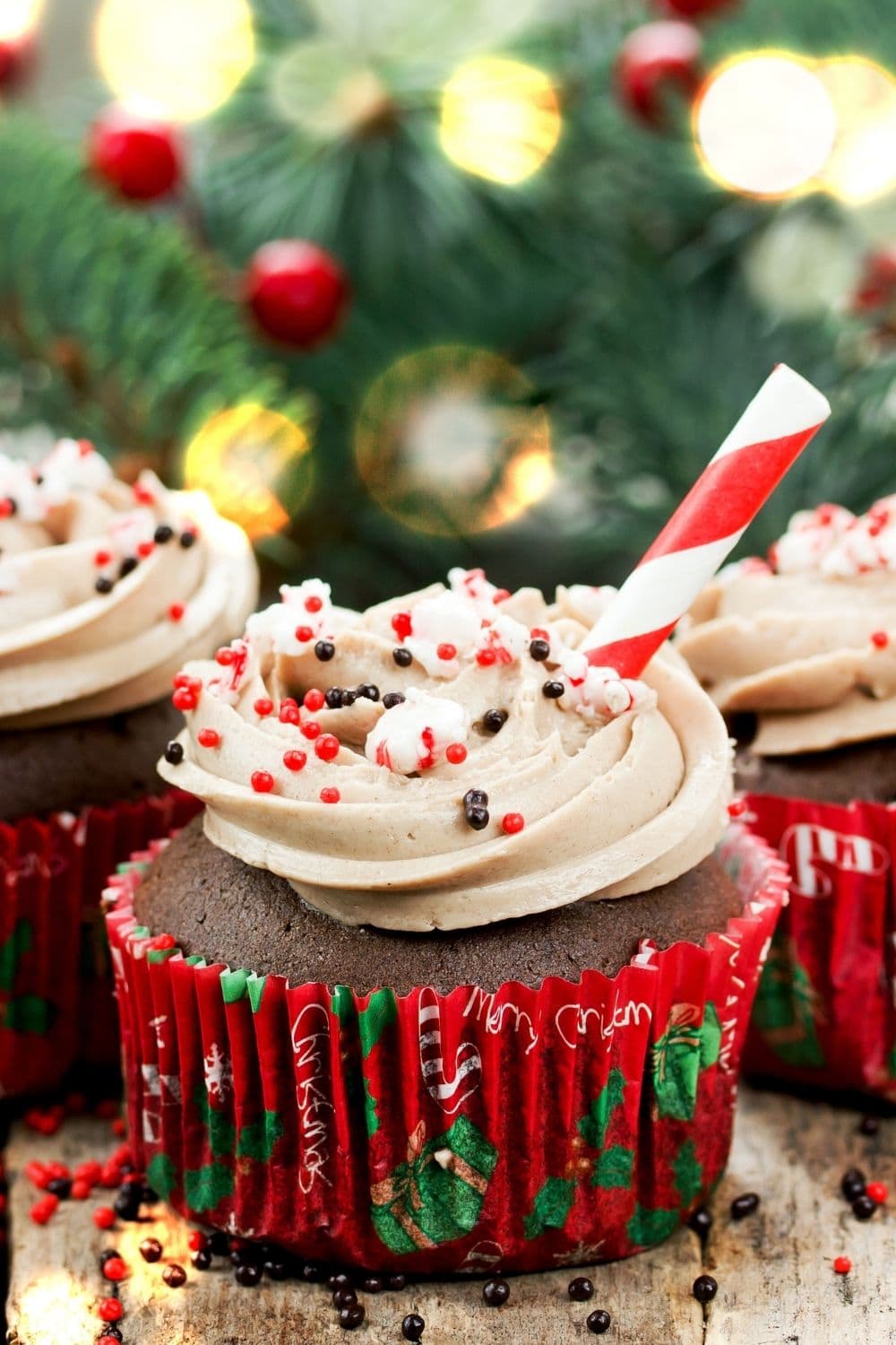 Chocolate Christmas Tree Cupcakes - Just a Taste