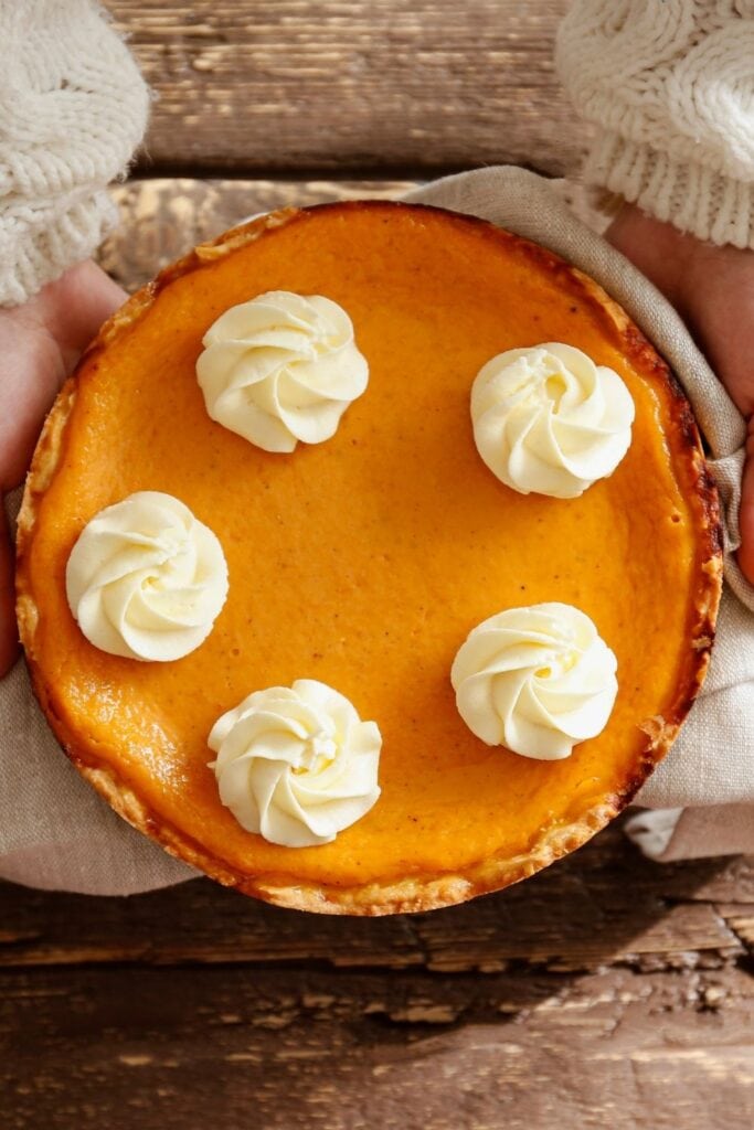 Crusted Pumpkin Pie with Whipped Cream