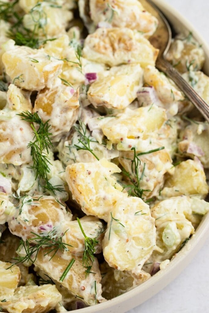 Fluffy and Starchy Potato Salad with Dill